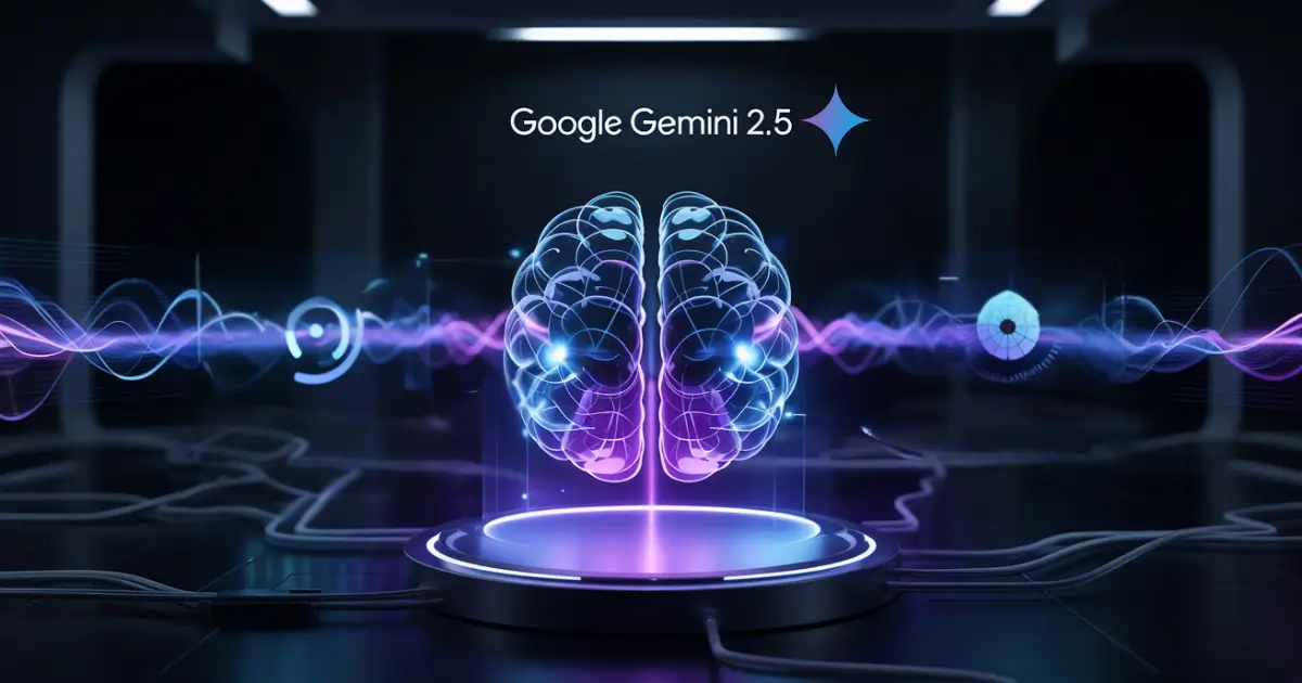 Google Gemini 2.5 AI model interface showcasing its advanced features.